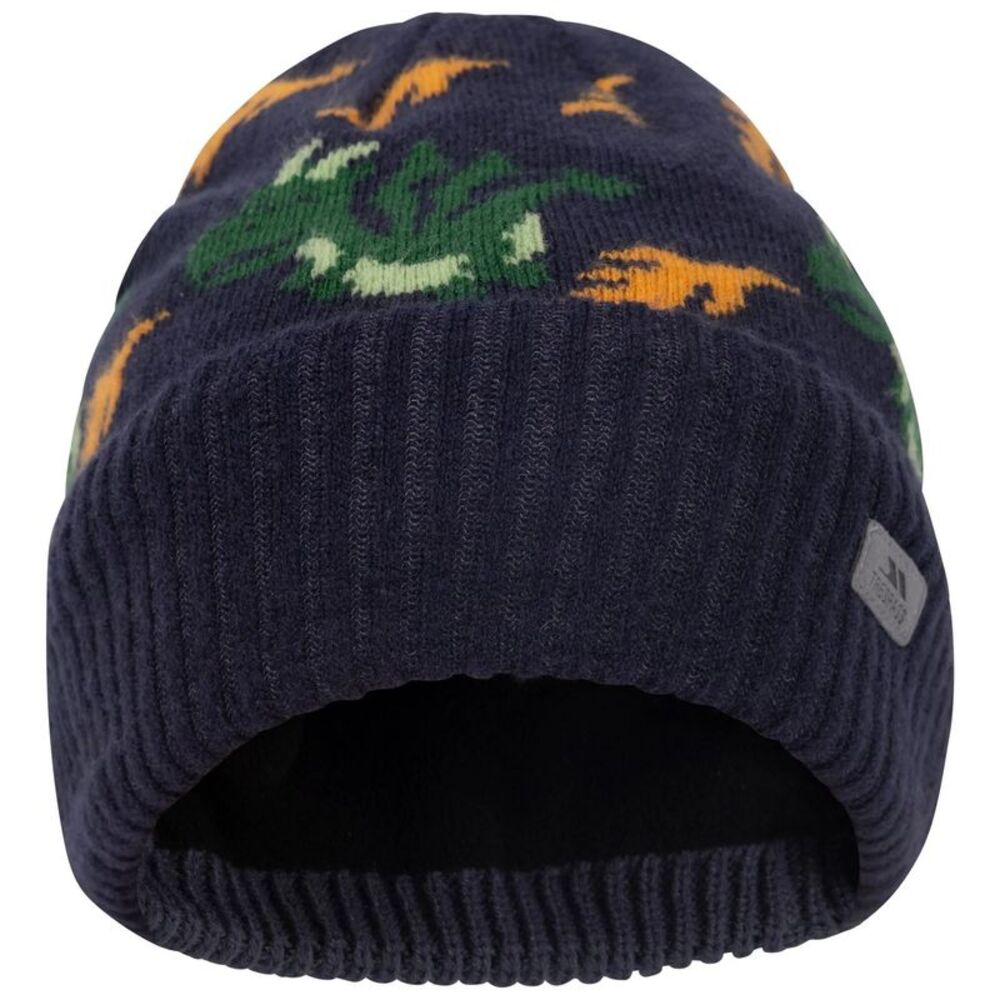 Trespass Boys Timbo Dragon Knitted Beanie / Navy